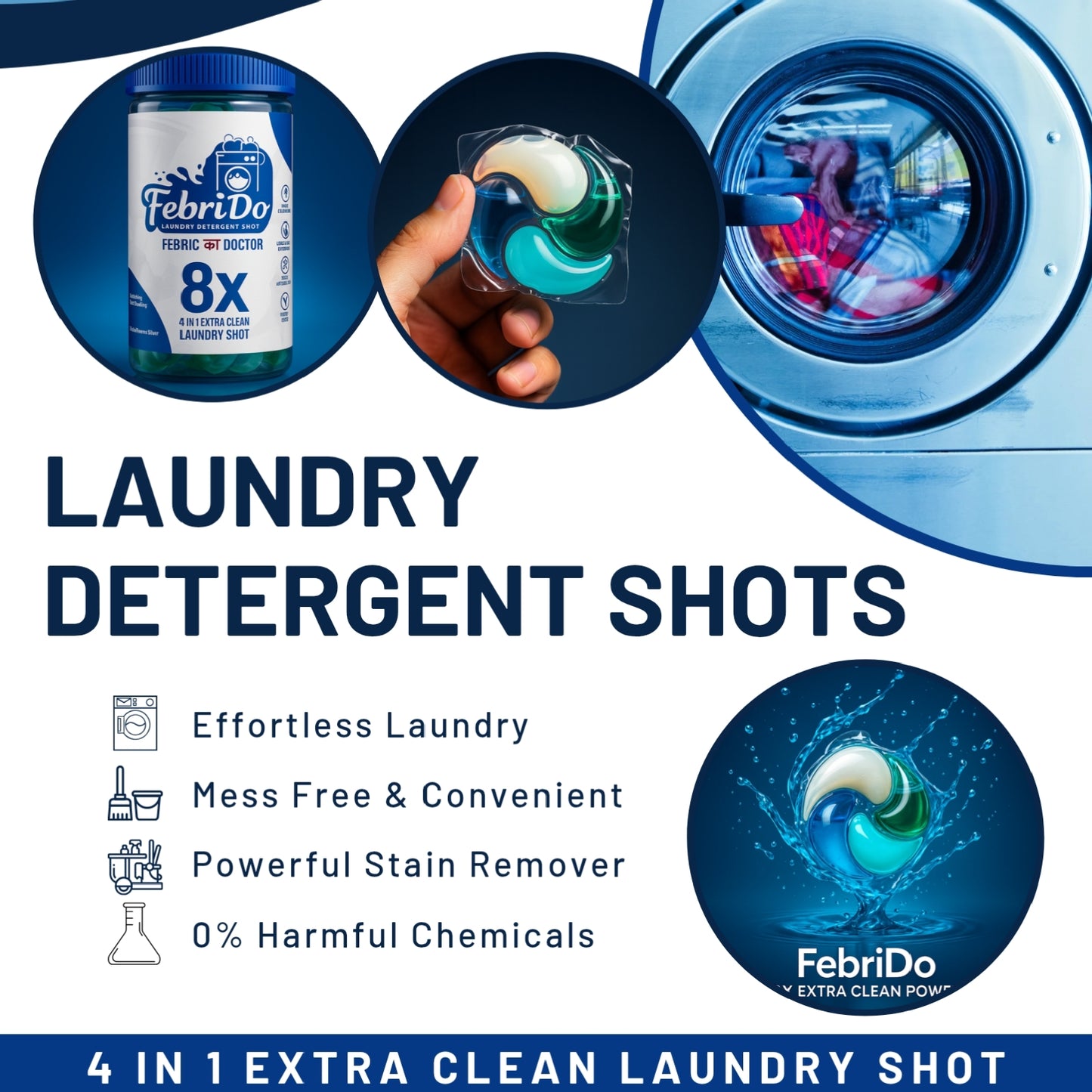 FEBRIDO ™ - Laundry Detergent 4 In 1 Shots